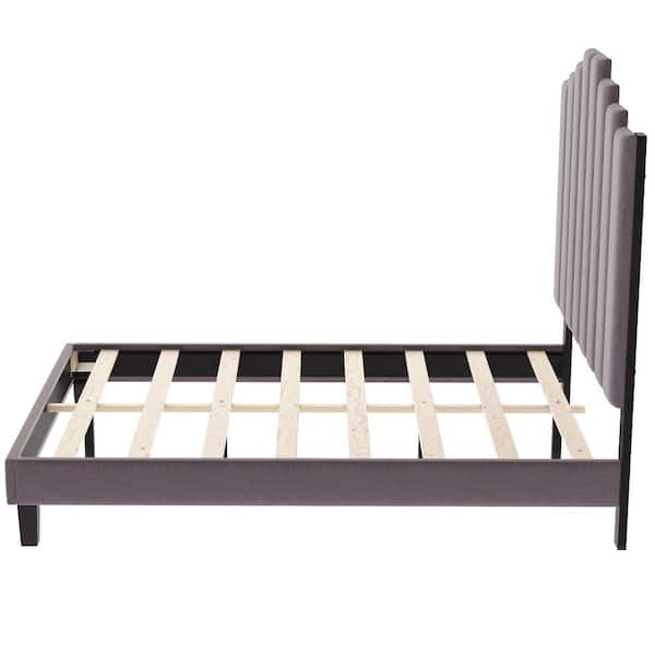 Full Upholstered Platform Bed, Headboard Support Legs Home Depot