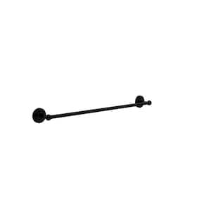 Que New Collection 30 in. Back to Back Shower Door Towel Bar in Matte Black