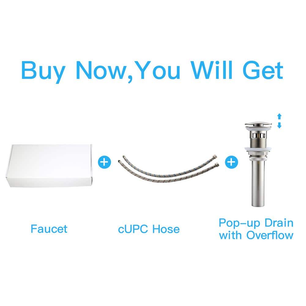 Brushed Nickel Single Handle Waterfall Bathroom Faucet