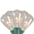 10-Light Clear Edison Style Glass Christmas Light Set with 9 ft. Green Wire
