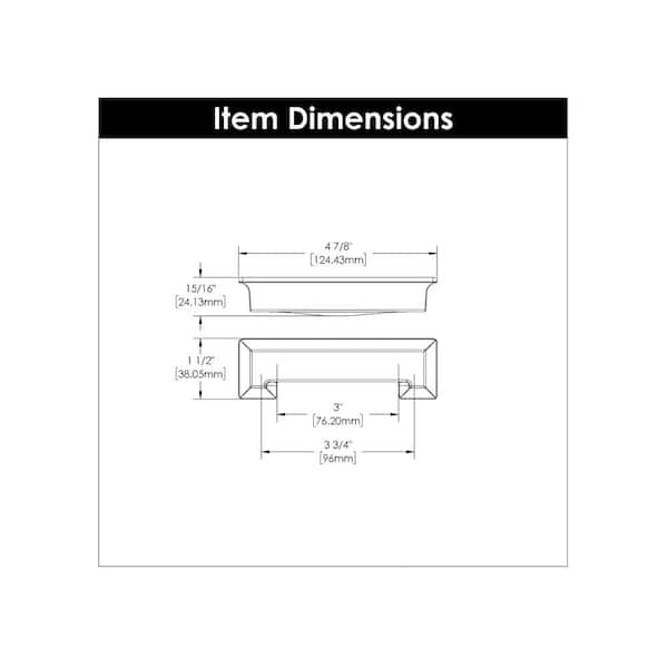 HICKORY HARDWARE Studio 3 in. Center-to-Center Bright Nickel