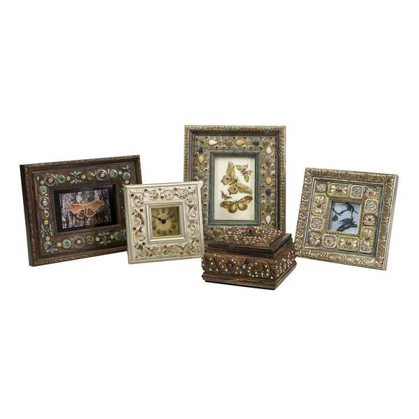 Filament Design Lenor 1-Opening 5 in. x 5 in. Multicolored Picture Frames (Set of 5)