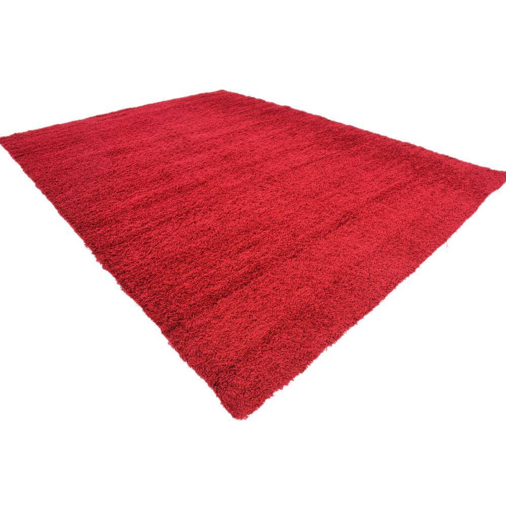 Cherry Red Luxe Shag 10'x13' Reversible Area Rug