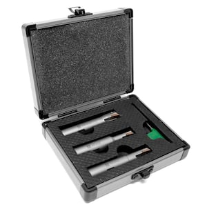 90-Degree Square Shoulder Indexable Carbide End Mill Set with Aluminum Storage Case (3-Piece)