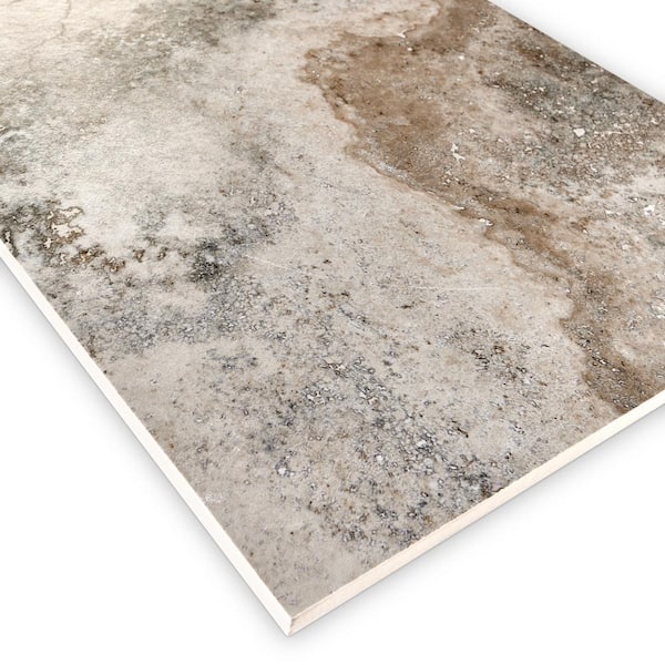 Tufo 12 in. x 24 in. Grey Matte Porcelain Wall and Floor Tile (17.46 sq.ft./case)