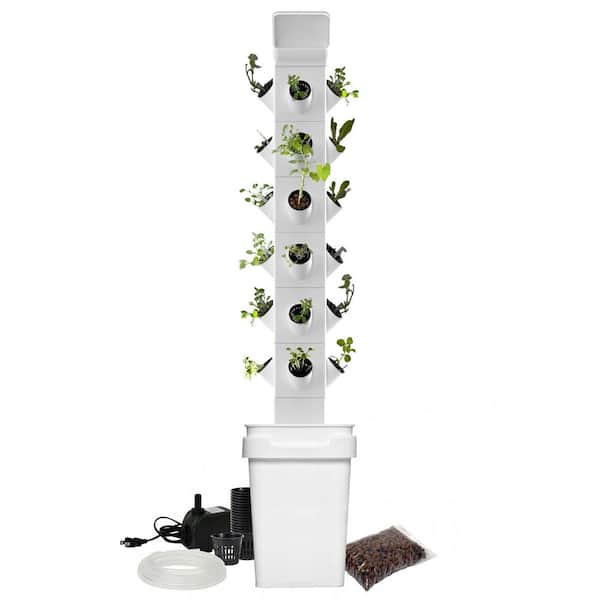 exo 28-Plant Vertical Hydroponic Garden Tower System Indoor Outdoor Home Grow Kit