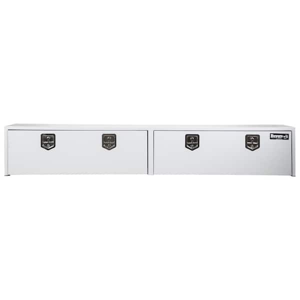 96 White Steel Full Size Top Mount Truck Tool Box
