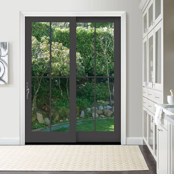 JELD-WEN W5500 60 x 80 Left-Hand Low-E Black Clad Wood Double