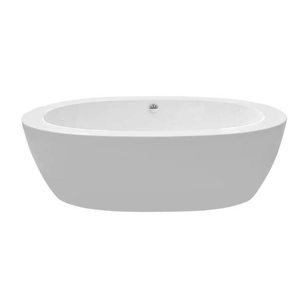 Aquatica PureScape 174A 5.25 ft. Acrylic Double Ended Flatbottom Non-Whirlpool Bathtub in Glossy White