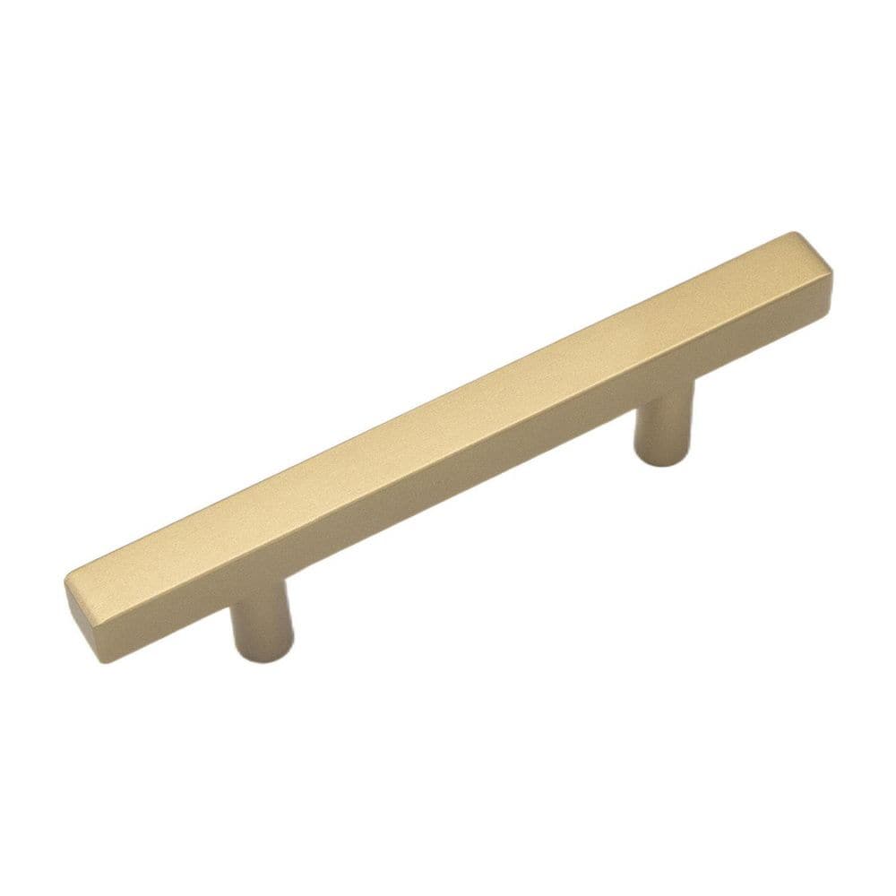Quad Collection Pull - 3-3/4 in. Center to Center Brushed Golden Brass Bar Cabinet Pull (10-Pack) price history on PriceWatchPro