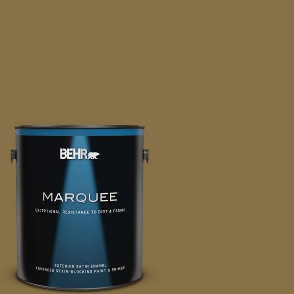 BEHR MARQUEE 1 gal. #370F-7 Pinetop Satin Enamel Exterior Paint & Primer