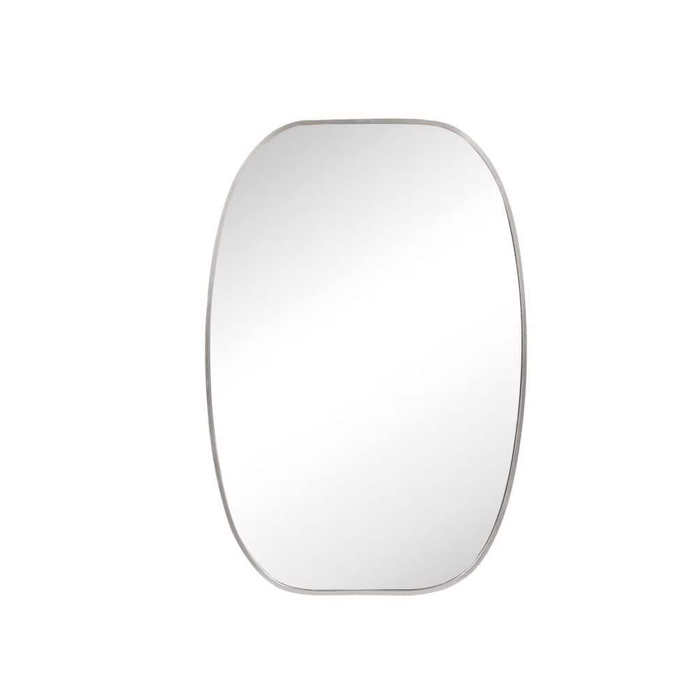 20in. W x 30 in. H Metal Framed Oval Bathroom Vanity Mirror in Sliver for Wall price history on PriceWatchPro