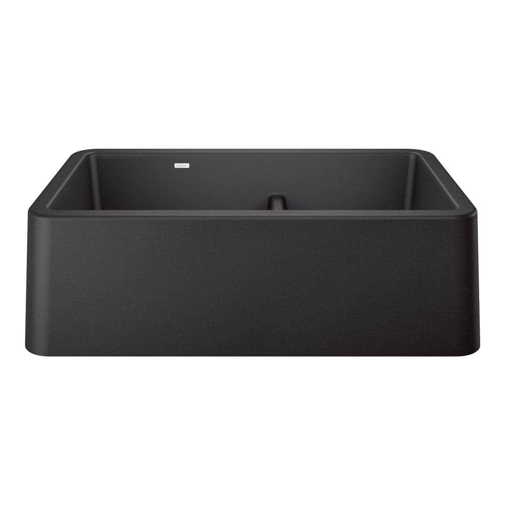 Ikon Anthracite Granite 33 in. Double Bowl Farmhouse Apron Kitchen Sink