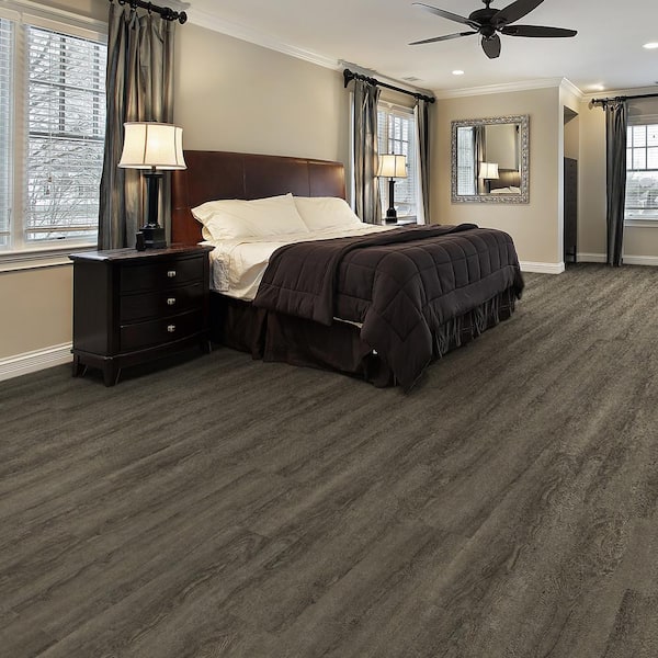 6 in. W x 48 in. L Grey Oak Glue Down Vinyl Plank Flooring (36 sq. ft. / case)