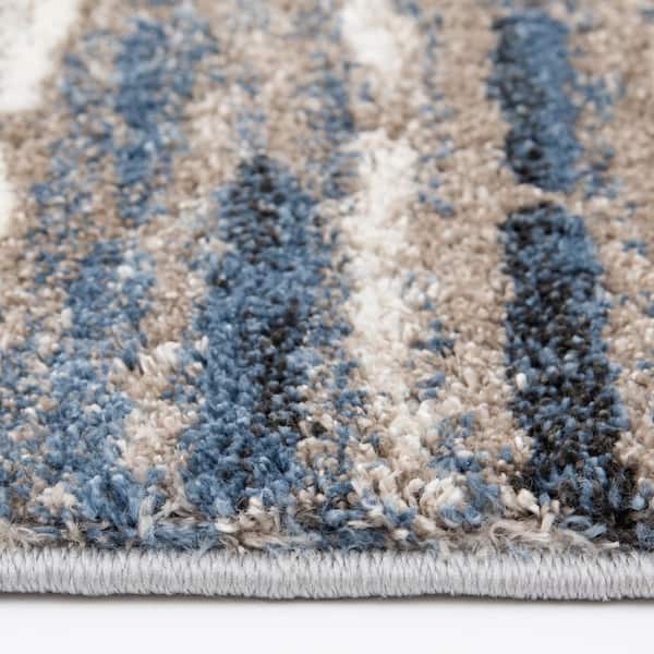Home Decorators Collection Shoreline Blue/Multi 5 ft. x 7 ft. Striped Area  Rug 1203AD58HD.101 - The Home Depot