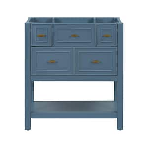 30 in. W x 18 in. D x 33 in. H Bath Vanity Cabinet without Top in Blue