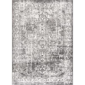 Eddie Dark Gray Cream 8 ft. x 10 ft. Area Rug