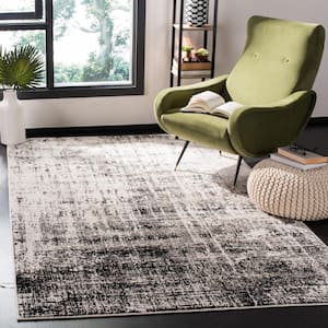 Adirondack Silver/Black 6 ft. x 6 ft. Square Abstract Area Rug