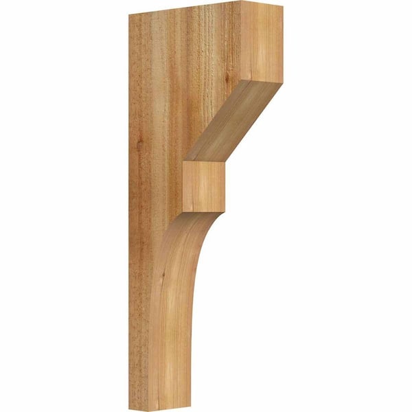 Ekena Millwork 4 in. x 10 in. x 26 in. Western Red Cedar Monterey Rough Sawn Corbel