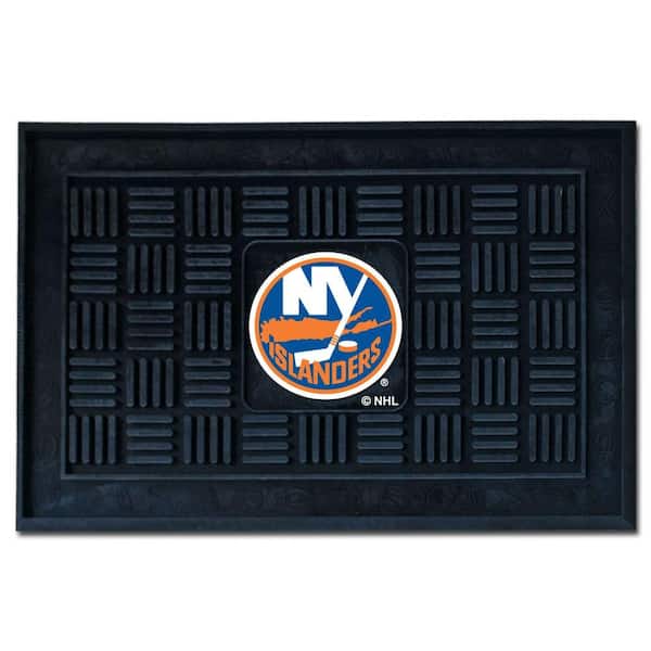 FANMATS NHL New York Islanders Black 1 ft. 7 in. x 2 ft. 6 in. Indoor/Outdoor Vinyl Door Mat
