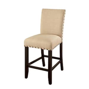 Kaitlin Transitional Light Walnut Style Counter Height Chair