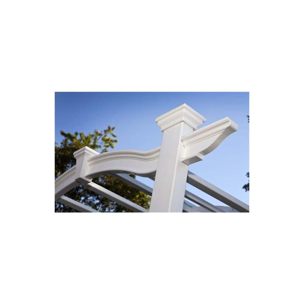 Florence White Vinyl Arched Garden Arbor