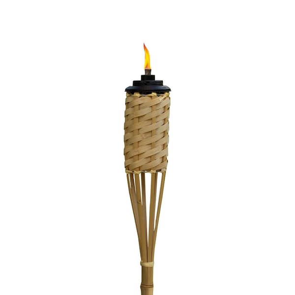 TIKI Weather Resistant Coated 60 in. Torch Homespun Bamboo