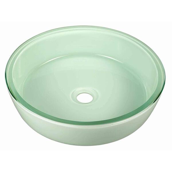 Hembry Creek Tempered-Glass Vessel Sink in White