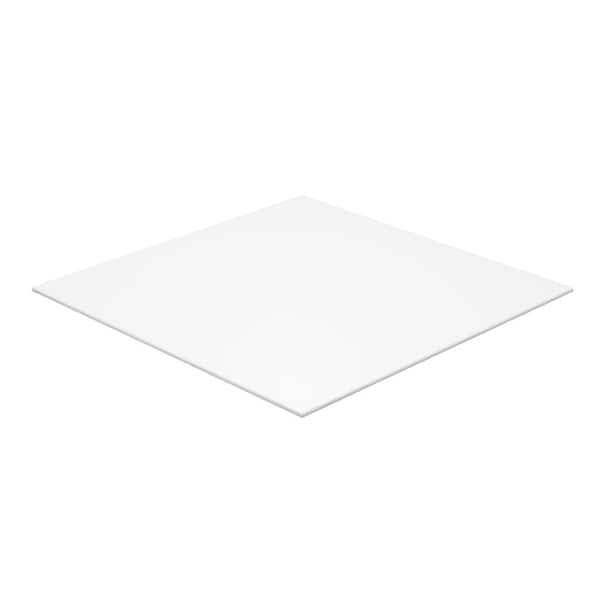 Falken Design 12 in. x 48 in. x 1/8 in. White Opaque Acrylic Sheet (2 ...