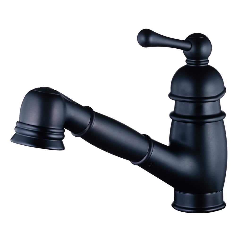 Opulence Single-Handle Pull-Out Sprayer Kitchen Faucet 1.75 GPM Deck Plate Included Satin Black price history on PriceWatchPro