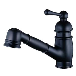 Opulence Single-Handle Pull-Out Sprayer Kitchen Faucet 1.75 GPM Deck Plate Included Satin Black