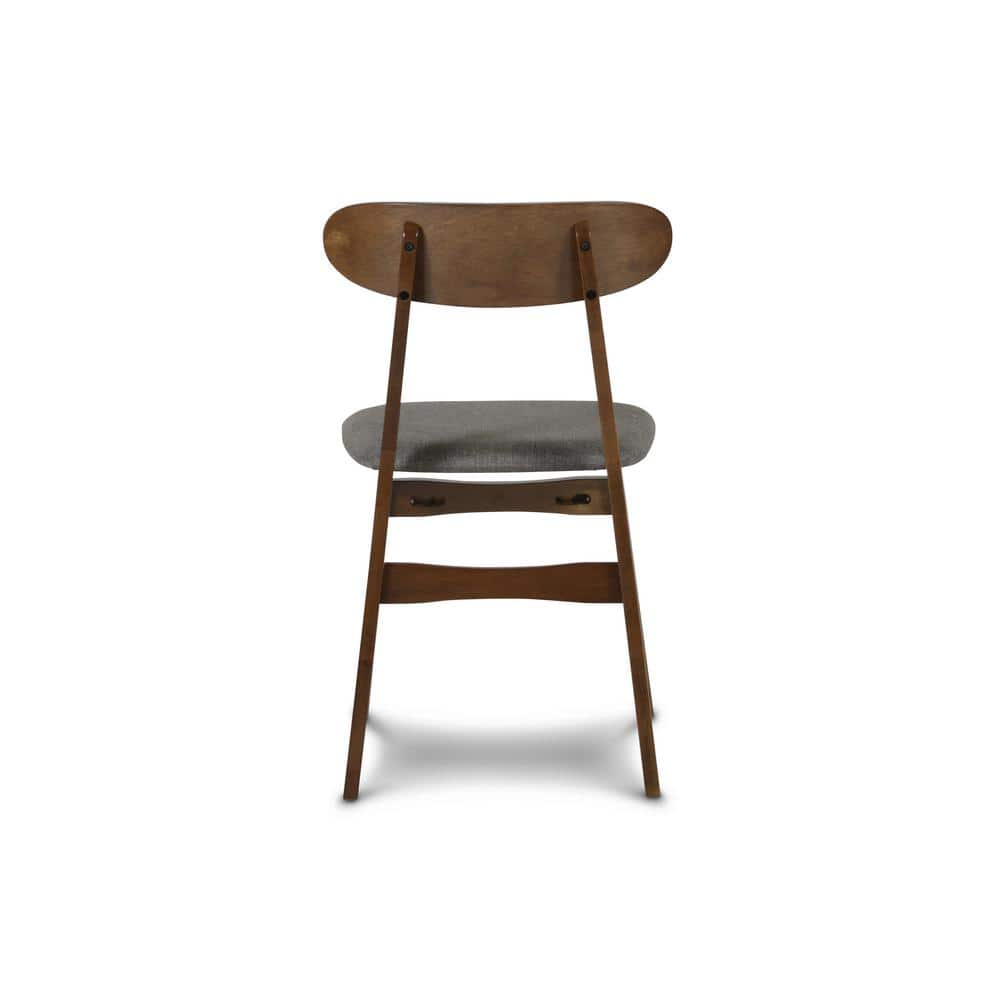 Morocco Walnut Brown Mid-Century Modern 5-Piece Dining Set