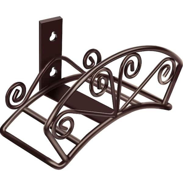13.2 x 5.7 x 7 in Wall Mount Garden Hose Holder Heavy Duty Metal Holds 150 FT Bronze