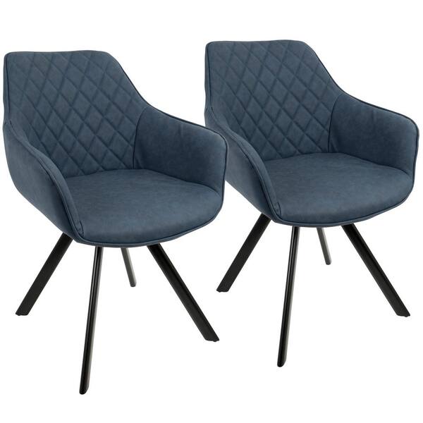 Lumisource Outlaw Industrial Blue Dining/Accent Chair (Set of 2)