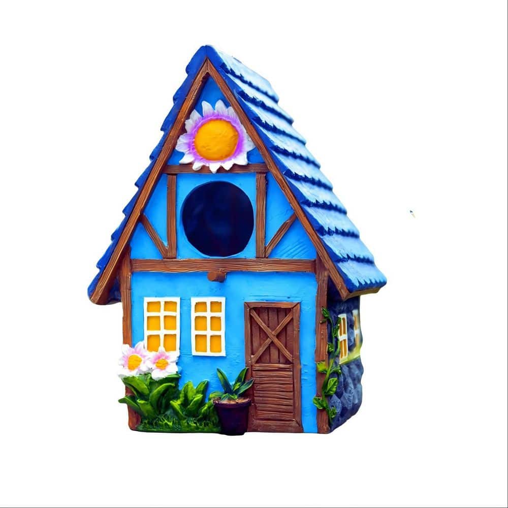 8.0 in. H Resin Bird Houses for Outside Clearance, Hanging Birdhouse for Outdoors Bluebird Houses for Outside, Blue price history on PriceWatchPro