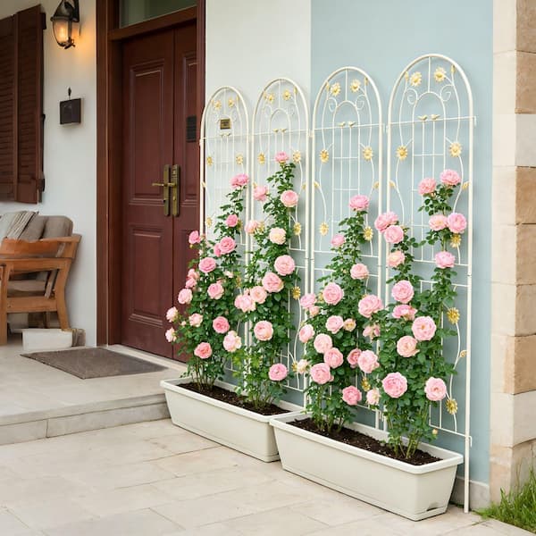 wayofatry 2 Pack 71 in. Height Metal Garden Rustproof Trellis