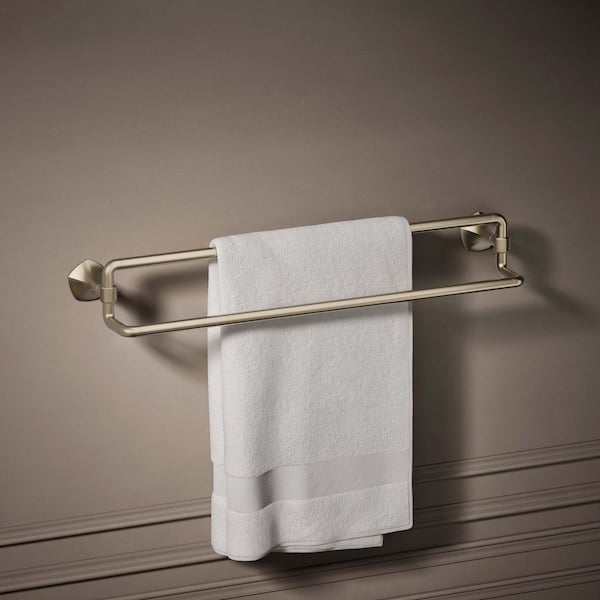 Occasion 24 in. Wall Mounted Double Towel Bar in Vibrant Brushed Bronze