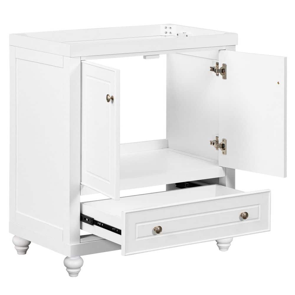 Simple Stylish 30 in. Bath Vanity Cabinet without Top in White, Cabinet wit