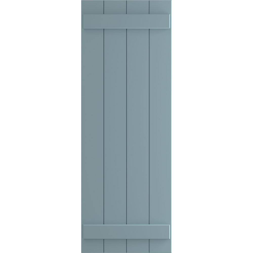 Peaceful Blue PVC Board-n-Batten Shutters 21.5"W x 28"H
