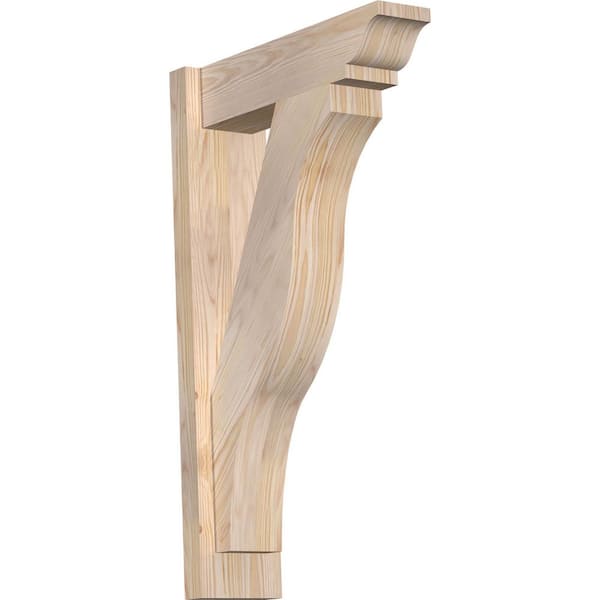 Ekena Millwork 6 in. x 30 in. x 18 in. Douglas Fir Fuston Traditional Smooth Outlooker
