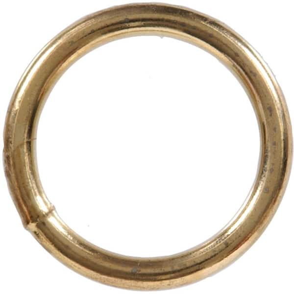 The Hillman Group 0.262 in. Wire x 2-1/2 in. Inside Diameter Brass-Plated Welded Ring (25-Pack)