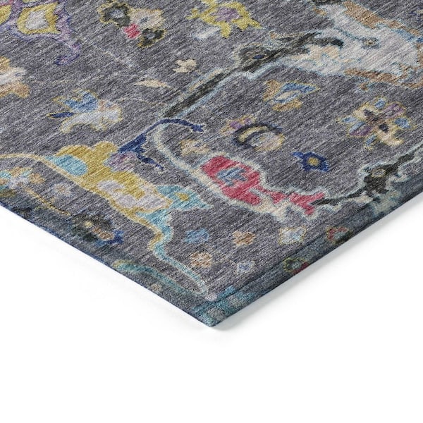 Chantille Machine Washable Indoor/Outdoor Abstract ACN2232 Gray 1 ft. 8 in. x 2 ft. 6 in. Accent Rug