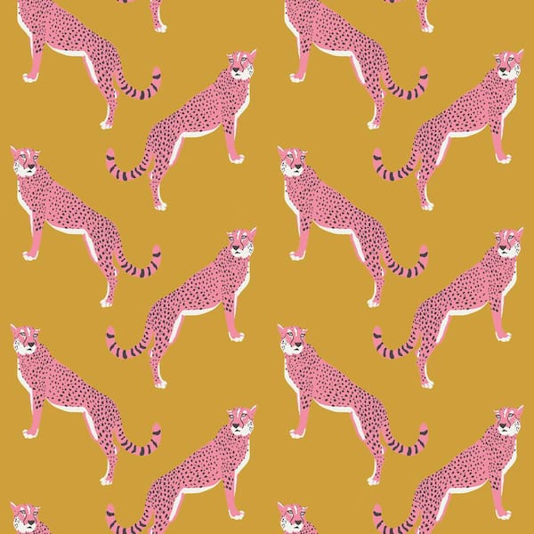 Nicole Miller Guepardo Ochre Peel and Stick Wallpaper