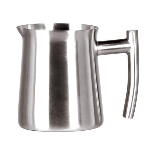 10 fl.oz, Silver Stainless Steel Creamer, brushed finish