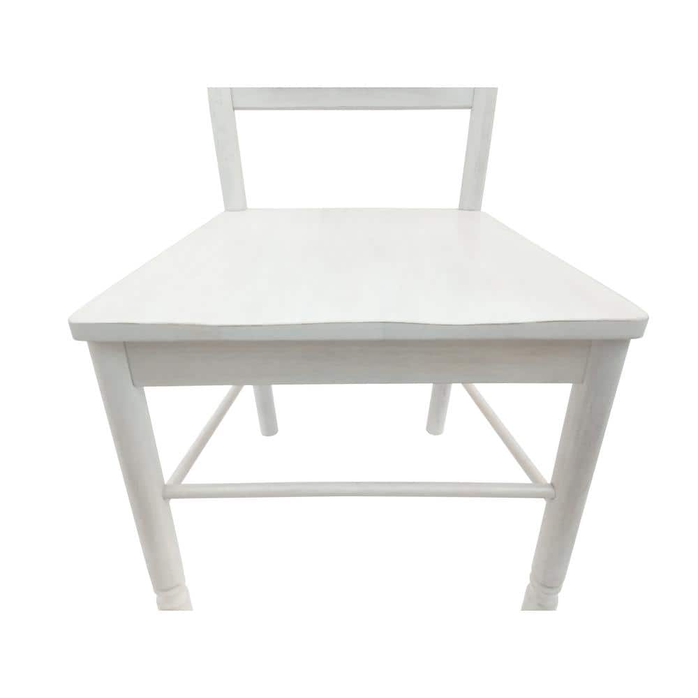 Whitman Whitewash Solid Wood Ladderback Side Chair
