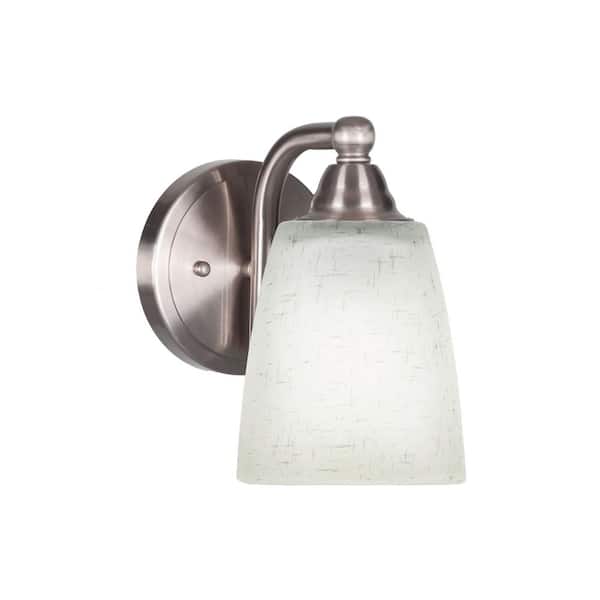 Madison 4.5 in. 1-Light Brushed Nickel Wall Sconce with Standard Shade