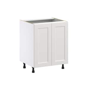 Littleton 27 in. W x 24 in. D x 34.5 in. H Painted Gray Shaker Assembled Sink Base Kitchen Cabinet