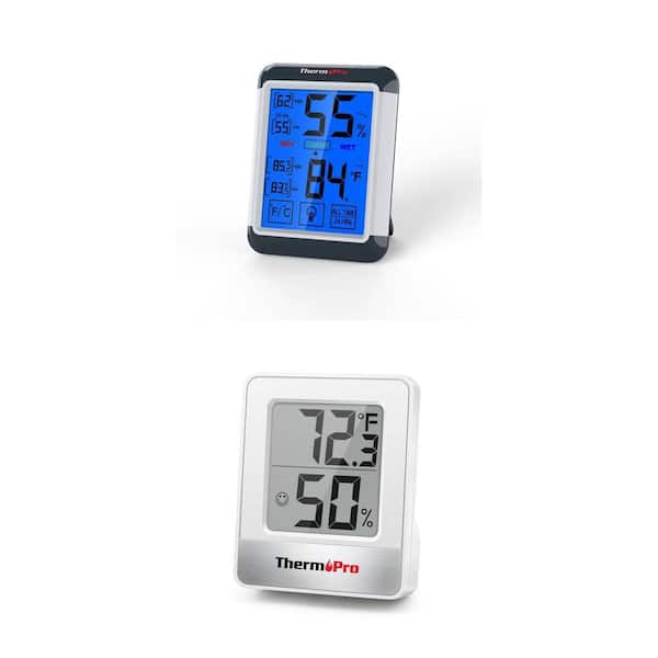 TP55W Digital Hygrometer Indoor Thermometer and TP49W Temperature Humidity Gauge Combo