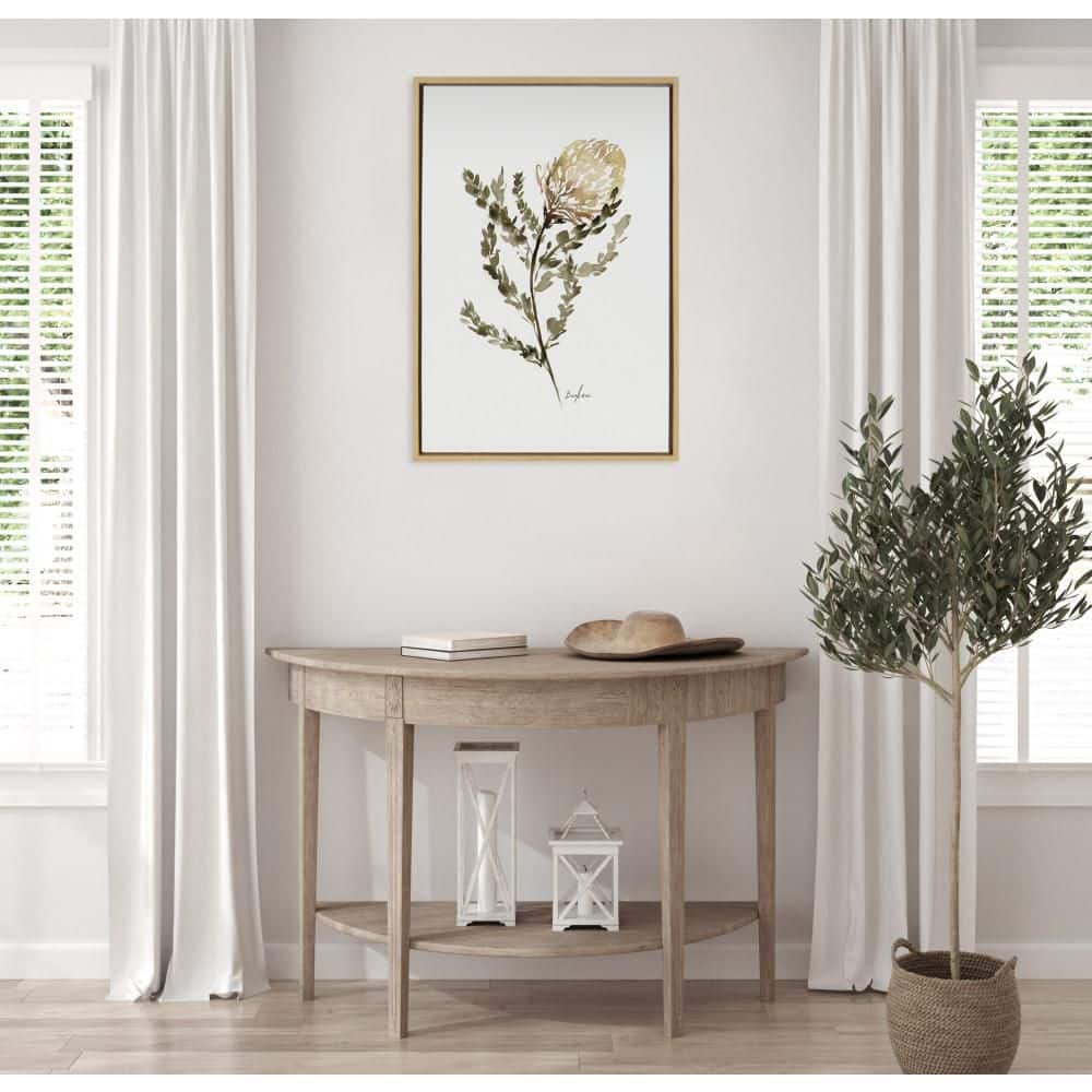 Natural Wild Banksia Floral Print on Canvas with Polystyrene Frame