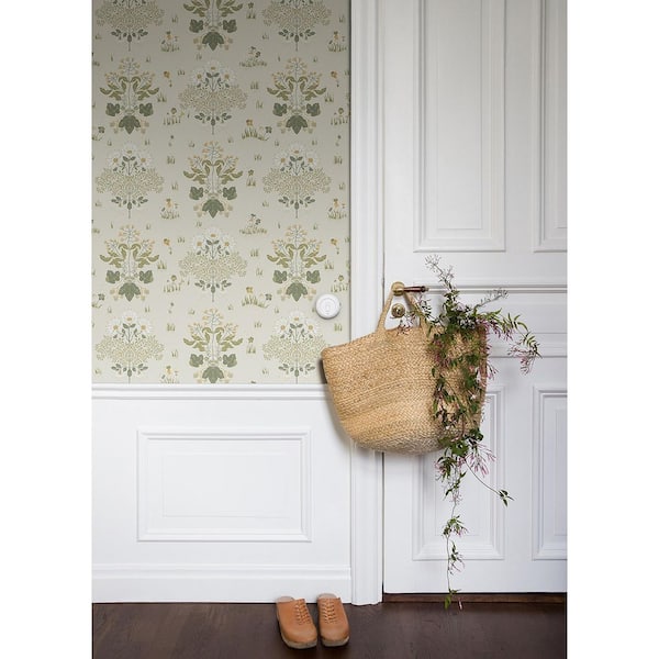 A-Street Prints Elda Green Delicate Daisies Wallpaper Sample 4080-83133SAM  - The Home Depot